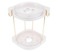 PERSELOSO Organisateur De Maquillage Rotatif Angle pour Comptoir De Salle De Bain Étagère De Rangement De Toilette Support De Soins Peau