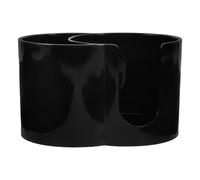 PERSELOSO Organisateur Rond en Plastique 2-en-1 Double Compartiment pour Boîte de Coton Facile à Nettoyer, pour Rangement Salle de Bain et Maquillage sur Meuble Lavabo
