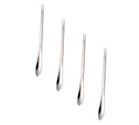 PERSELOSO Outils Multifonctions Faciles à Nettoyer pour Fruits de Mer 4 Pièces en Acier Inoxydable Argenté, Fourchette et Cuillère Ustensiles pour Crabe et Homard