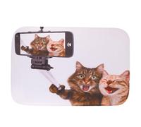 PERSELOSO Paillasson D'entrée Chat Amusant en Polyester Antidérapant 1pc pour Chambre ou Salle de Bain Motif Dessin Animé Original