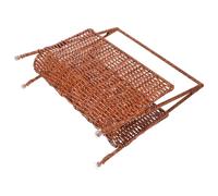 PERSELOSO Panier Tressé Imitation Rotin Marron pour Rangement Magazines Grosse Capacité de Charge et Facile à Nettoyer, pour Salon et Petits Appartements Style Naturel