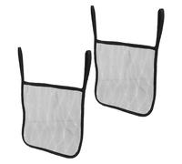 PERSELOSO Paquet de Rangement Suspendu en Polyester pour Poussette Bébé 2pcs Noir Léger et Portable Grosse Capacité pour Sorties en Plein Air