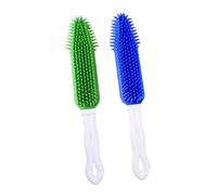 PERSELOSO Peigne de Toilettage pour Chien en Silicone 2pcs Brosse Adhésive Élimine Pellicules et Nœuds pour Animaux de Compagnie Nettoyage Couleur Aléatoire
