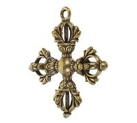 PERSELOSO Pendentif Vajra En Laiton Artisanal, Ornement Religieux Pour Porte-clés, Breloque Déco Unie, Présent Spirituel, Suspendu Pour Paquet, Usage Quotidien,