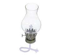PERSELOSO Pièces De Mini Lampe à Pétrole Verre Transparent Brûleur Réglable Métal Couvercle Protecteur pour Lampe à Huile D'intérieur Éclairage Chauffant Camping