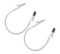 PERSELOSO Pinces Crocodiles Double Tête Maintien Sécurisé et Polyvalent Lot de 2 en Acier Inoxydable Argenté, Accessoires pour Organisation de Notes et Photos à Domicile
