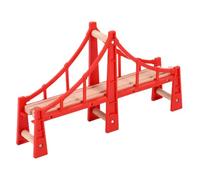 PERSELOSO Pont Ferroviaire de Simulation Rouge, Accessoire de Piste Robuste pour Décor de Jeu Éducatif et Créatif
