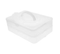 PERSELOSO Porte-œufs 2 Niveaux Transparent avec Couvercle et Poignée, Support Empilable pour 48 Œufs, Plateau à Œufs Portable pour Réfrigérateur, la Cuisine, Fêtes et Camping (31,5 X 22,5 X