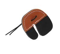 PERSELOSO Protège-Doigts Compact et Élégant en Cuir Marron Double Couche Accessoire Essentiel Protection des Doigts pour Tir à l'arc Droitier Lors du Tir à l'arc