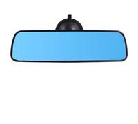 PERSELOSO Rétroviseur Intérieur de Voiture à Ventouse Bleu Anti-éblouissement Pivotant en Plastique et Verre pour Grand Angle de Vue Arrière, pour Usage Intérieur