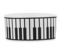 PERSELOSO Ruban Décoratif en Polyester avec Motif Piano Noir et Blanc, Texture Délicate et Sensation Confortable, pour Emballage Présent Anniversaire et Fêtes de Noël