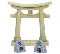 PERSELOSO Sculpture Torii Miniature en Résine Synthétique pour Décor D'aquarium, Accessoires pour Mini Paysage et Maison de Poupée, pour Décorations Extérieures