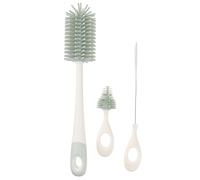 PERSELOSO Set de Brosses à Bouteilles pour Biberons en Silicone et Abs, Économie de Travail Support Éléphant et Nettoyage du Fond des Contenants