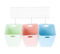 PERSELOSO Set de Poubelles de Recyclage Murales en Plastique Design Gain de Place et Installation Facile Cuisine, Bac de Tri des Déchets Recyclables Compact