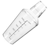 PERSELOSO Shaker à Cocktail Transparent 530ml en PC Fonction Unique de Mélange et Passoire, Élégant pour Préparation de Boissons et Thé Lait Maison