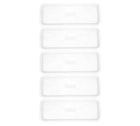 PERSELOSO Soucoupe Rectangulaire pour Plantes en PP Blanc, Lot de 5 Pièces, Plateau à Pots Surface Lisse et Protection Les Fuites, pour Jardin et Rebord de Fenêtre