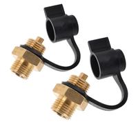 PERSELOSO Soupape de Sécurité du Compresseur D'air 2 Pcs, Vanne de Purge et Raccord Droit pour Réservoir de Gaz, Clapet Anti-retour Compatible Vanne de Manomètre, Accessoire pour Camion