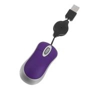 PERSELOSO Souris USB Filaire Télescopique Compacte pour Ordinateur Portable Et Bureau, Utilisateur Voyageur, Design Moderne, Optique 1000 Dpi, Couleur Violette