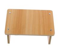 PERSELOSO Tabouret Bois Repose Pied Bureau Antidérapant Ergonomique pour Adultes Marchepied sous Bureau Confortable Bois Naturel pour Posture et Détente