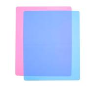 PERSELOSO Tapis en Silicone Anti- Bleu et Rose Lot de 2 pour Loisirs Créatifs pour de Travail, pour Moule à Bijoux et Époxy