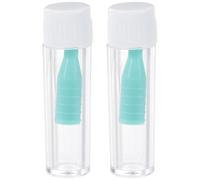 PERSELOSO Ventouse pour Lentille Rigide Verte 2pcs en Abs avec Flacon, Outil D'insertion et Retrait Facile à Utiliser, pour Usage à Domicile et Voyage