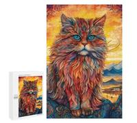 Persian Cat 2 : Projet Puzzle du W nd, 1000 PCS Puzzle De Table pour Adultes, pour Un Loisir Créatif en Intérieur