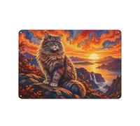 Persian Cat 4 Plaque Déco En Métal 20x30cm Déco Murale | Utilisez des décorations murales en métal dans le coin lecture pour compléter autrement la pièce.