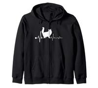 Persian Cat Heartbeat Funny Kitten for Cats Lovers Sweat à Capuche