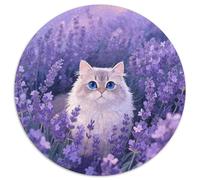 Persian Chat 1000 Pièces Puzzle Circulaire Classiques Mignon Pets Jouets Éduchatifs Cadeau Unique pour Adultes Et Enfants 1000pcs (67.5x67.5cm)