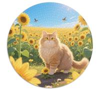 Persian Chat 1000 Pièces Puzzle Rond Classiques Mignon Pets Puzzles Qualité Supérieure Cadeau Unique pour Adultes Et Enfants 1000pcs (67.5x67.5cm)