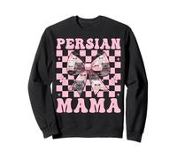 Persian Mama Mom Persian Cat Fête des Mères Rose Coquette Bow Sweatshirt