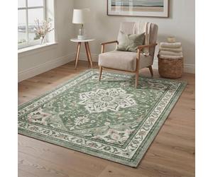 Persian Style Rug 120x170cm Vintage Style Persan Non-Slip Washable Carpet for Living Room and Bedroom Jade Bloom