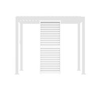 Persienne à lames orientables 100cm pour pergola aluminium blanc
