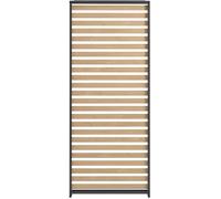 Persienne aluminium pour pergola - GAYA - Compatible PERGOLAGAYA - Gris et naturel - 229 x 93 cm