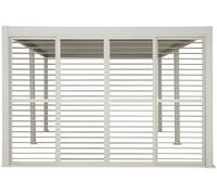 Persienne coulissante EVORA Argile Pour Côté 4 m - 2,4 x 3,7 Aluminium traité époxy Hespéride