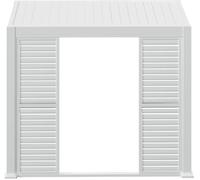 Persienne coulissante EVORA Blanche Pour Côté 3 m - 2,7 x 2,3 Aluminium traité époxy Hespéride
