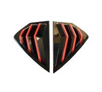 Persienne Couverture Compatible avec 3 Axela Hatchback 2019-2022 : Cache-Volant latéral de persienne arrière, Prise d'air, ABS Imitation Fibre Carbone Noir Persiennes de fenêtre latérale(Gloss Black)