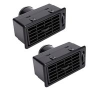Persienne de Chauffage Ca Noire, 2 Pièces, Sortie D'air Durable Adaptée à la Ventilation des Camions Camping-car 120x60mm