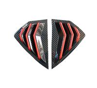 Persienne Fenêtre Garniture Compatible avec 3 Axela Hatchback 2019-2022 : Cache-Volant latéral de vitre arrière, Autocollant, Prise d'air en ABS Volets des Vitres Latérales Arrière(Carbon)
