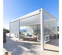 Persienne fixe EVORA Blanche Pour Côté 3 m - 1/3 0,9 x 2,4 Aluminium traité époxy Hespéride