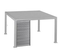 Persienne fixe pour pergola Evora côté 4 m Graphite - Hespéride
