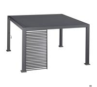 Persienne pour pergola bioclimatique ""Evora"" - 1/3 côté - 1 2 x 2 3 m Graphite - Hespéride