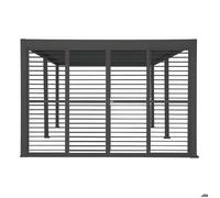 Persienne pour Pergola bioclimatique Evora 6x3,6 m gris graphite - Hespéride
