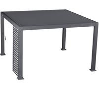 Persienne pour pergola bioclimatique EVORA Graphite Côté 3 m - 1/3 0,9 x 2,4 Aluminium traité époxy Hespéride