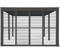 Persienne verticale EVORA Graphite Pour Côté 4 m - 2,4 x 3,7 Aluminium traité époxy Hespéride