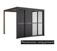 Persienne coulissante pour pergola bioclimatique ""Evora"" - 1/3 côté - 2,7 x 2,3m Graphite - Hespéride
