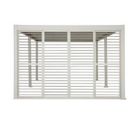 Persiennes coulissantes pour pergola Evora côté 4 m Argile - Hespéride