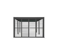 Hespéride - Persiennes coulissantes pour pergola Evora - 4 persiennes, lames amovibles - 4m graphite