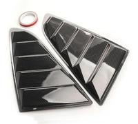 Persiennes de fenêtre latérale 2 persiennes de Ventilation pour vitres latérales arrière (côté Passager) compatibles avec Ford Mustang 2015-2018(Carbon-Fiber-Look)