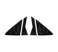 Persiennes de fenêtre latérale Compatible avec Hyundai Verna 2010-2016 : Cache-Volant latéral de vitre arrière, Autocollant, Prise d'air en ABS Pare-soleils pour vitres latérales Auto(Gloss Black)